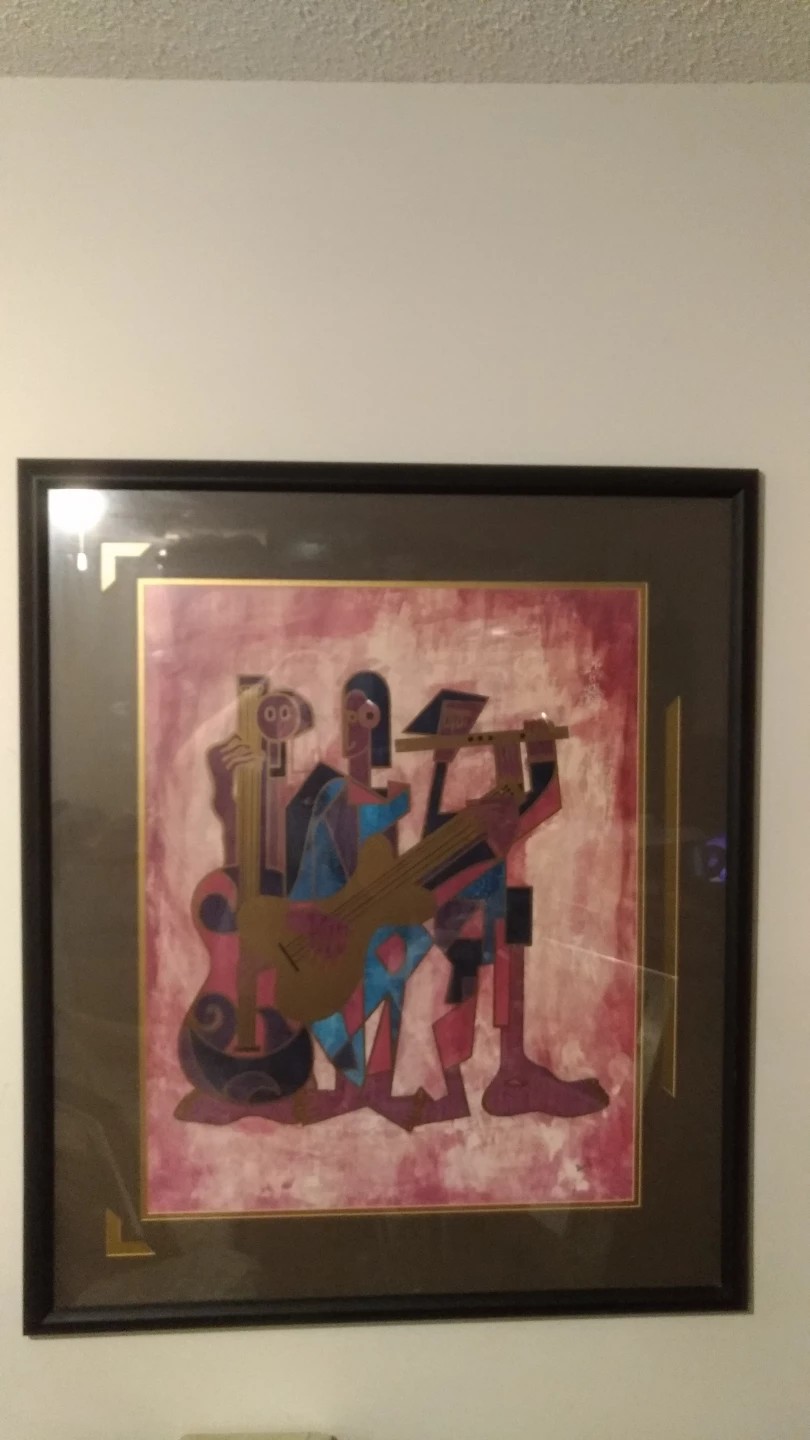 Cubist Style Musicians Framed Art