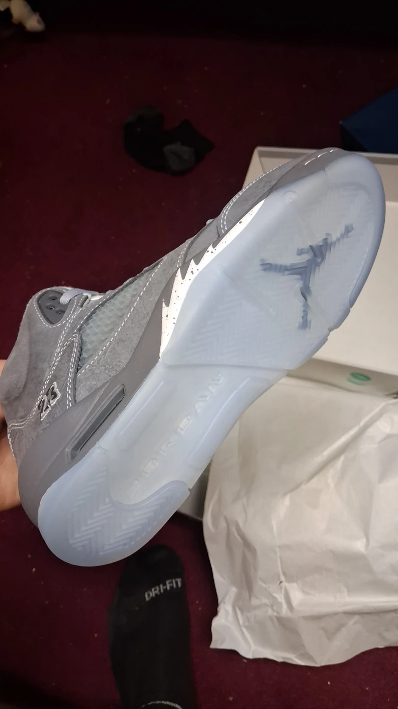 Nike Air Jordan 5 Retro GS Wolf Grey size 3.5y - photo 2