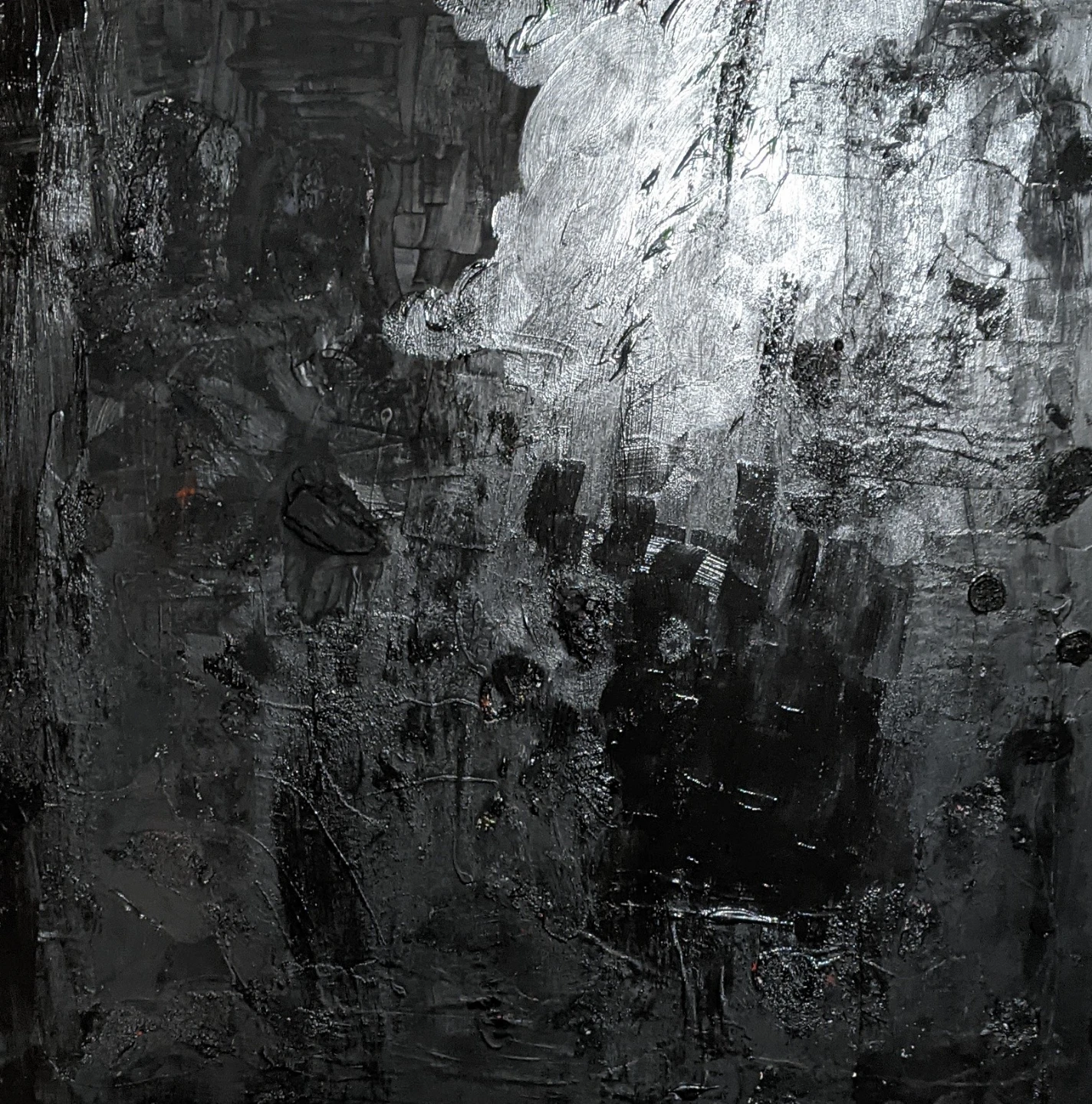 Storytelling in Black 24*24 Abstract Painting