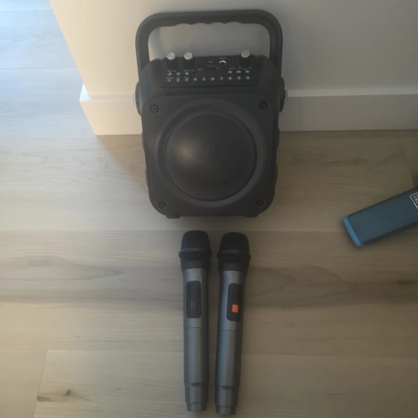 Portable Karaoke Speaker with Two Microphones