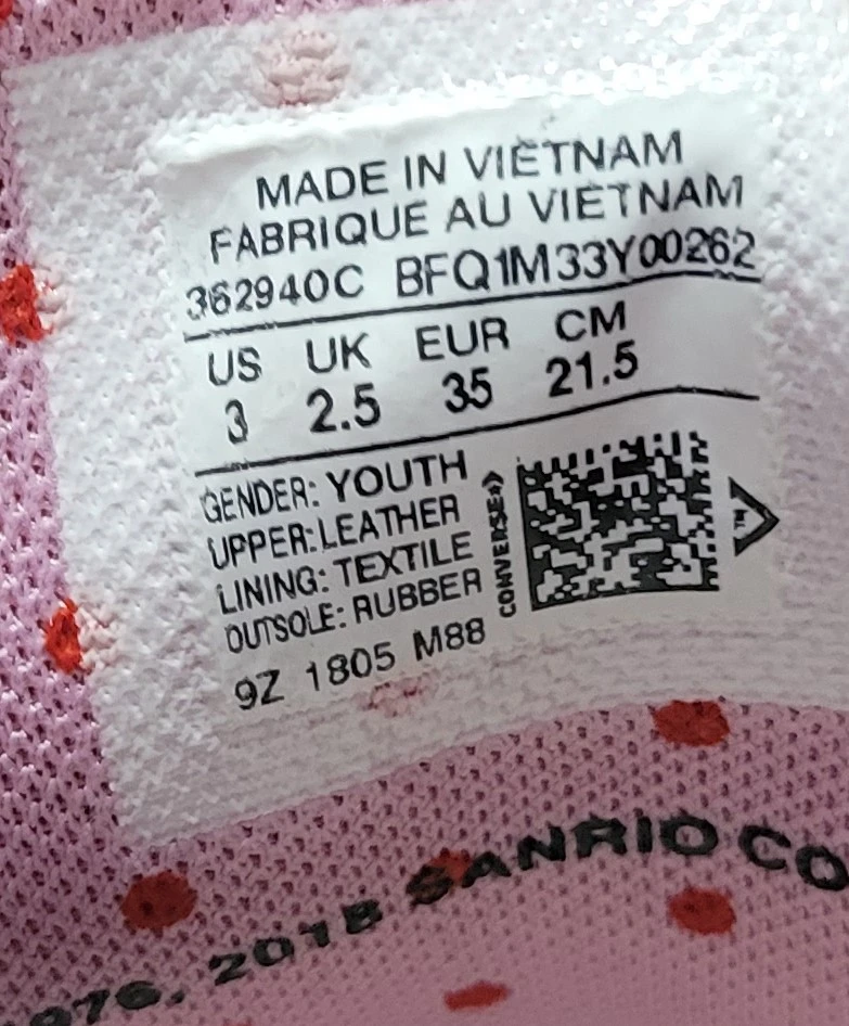 Converse Hello Kitty One Star Youth Size 3 - photo 3