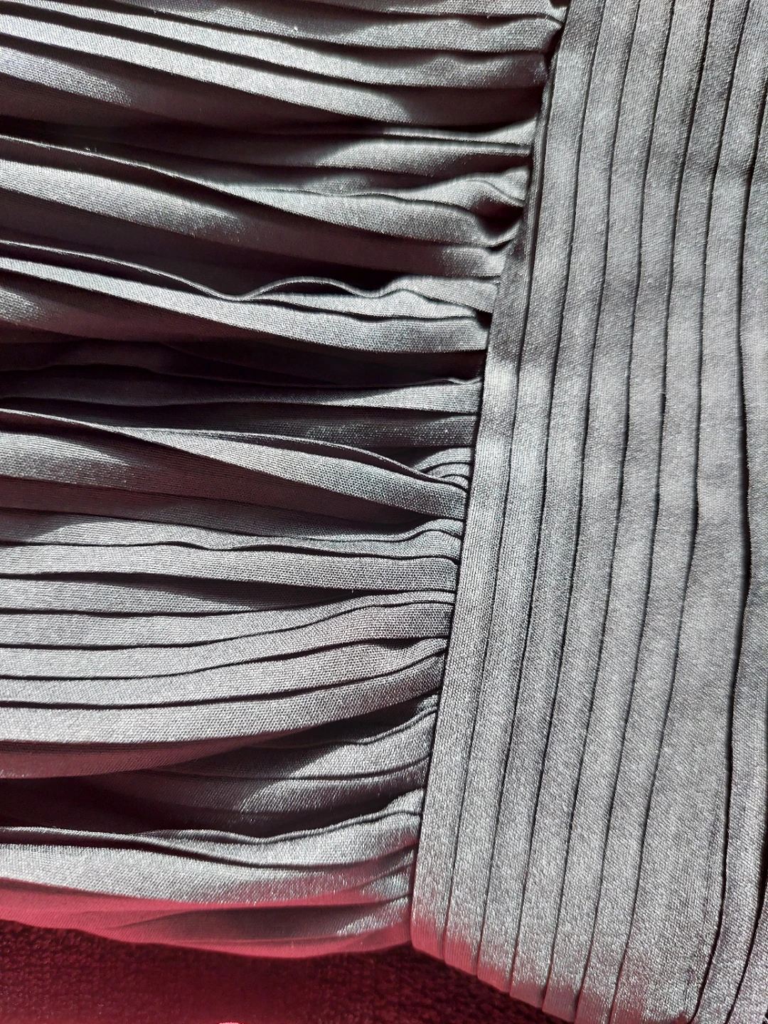 Black Pleated Strapless Peplum Top - photo 3