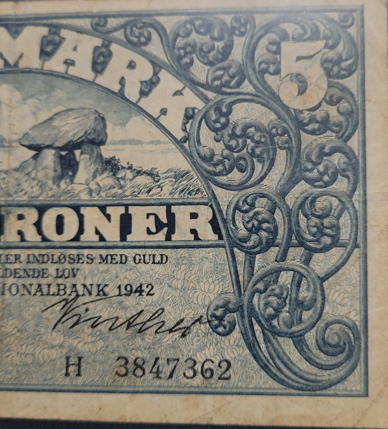 Circulated Danmark  NationalBank Note