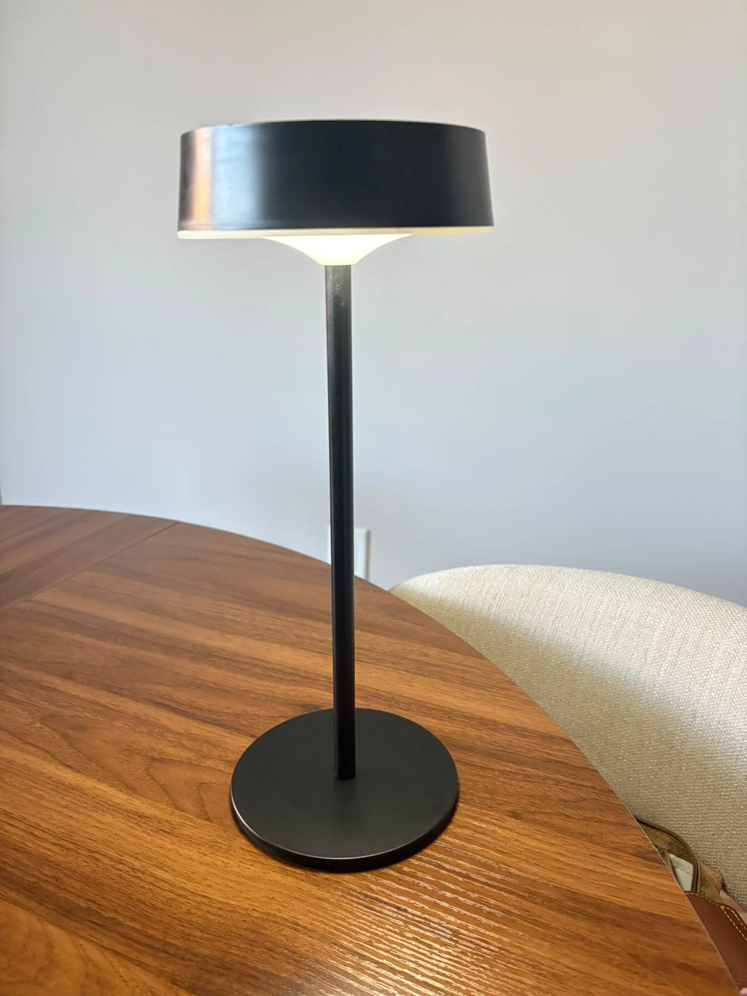 Black Solar Powered Table Lamp