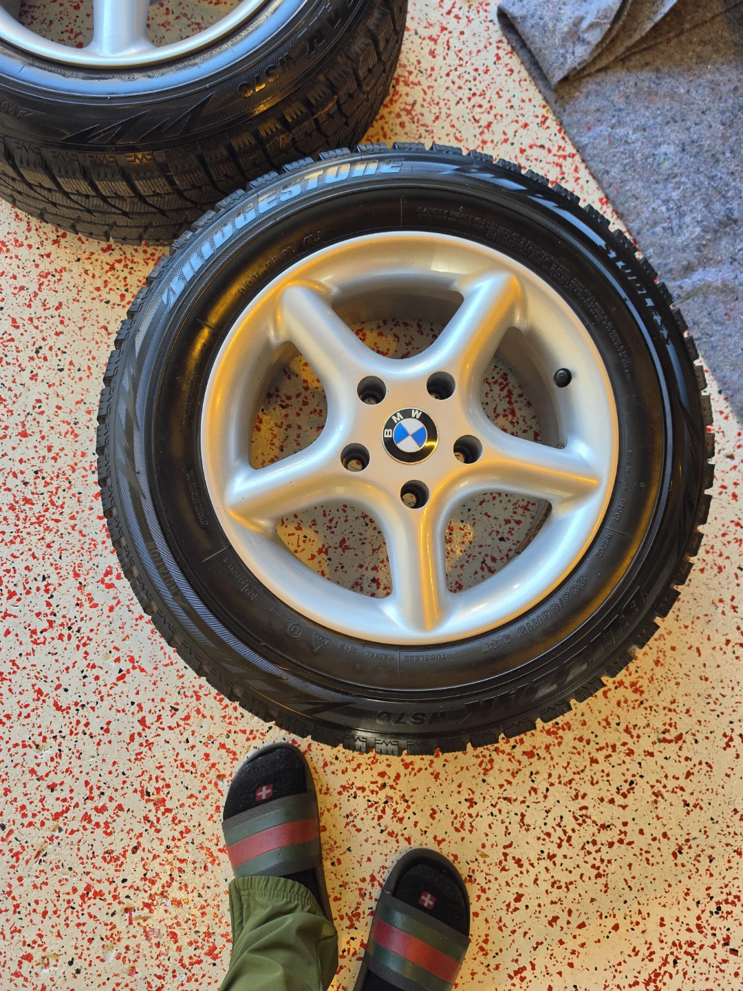 New 15 inch BMW rims wheels new Bridgestone tires 5x120 - photo 3