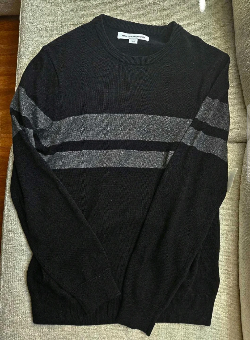 New With Tags! Men's Black and Grey Sweater