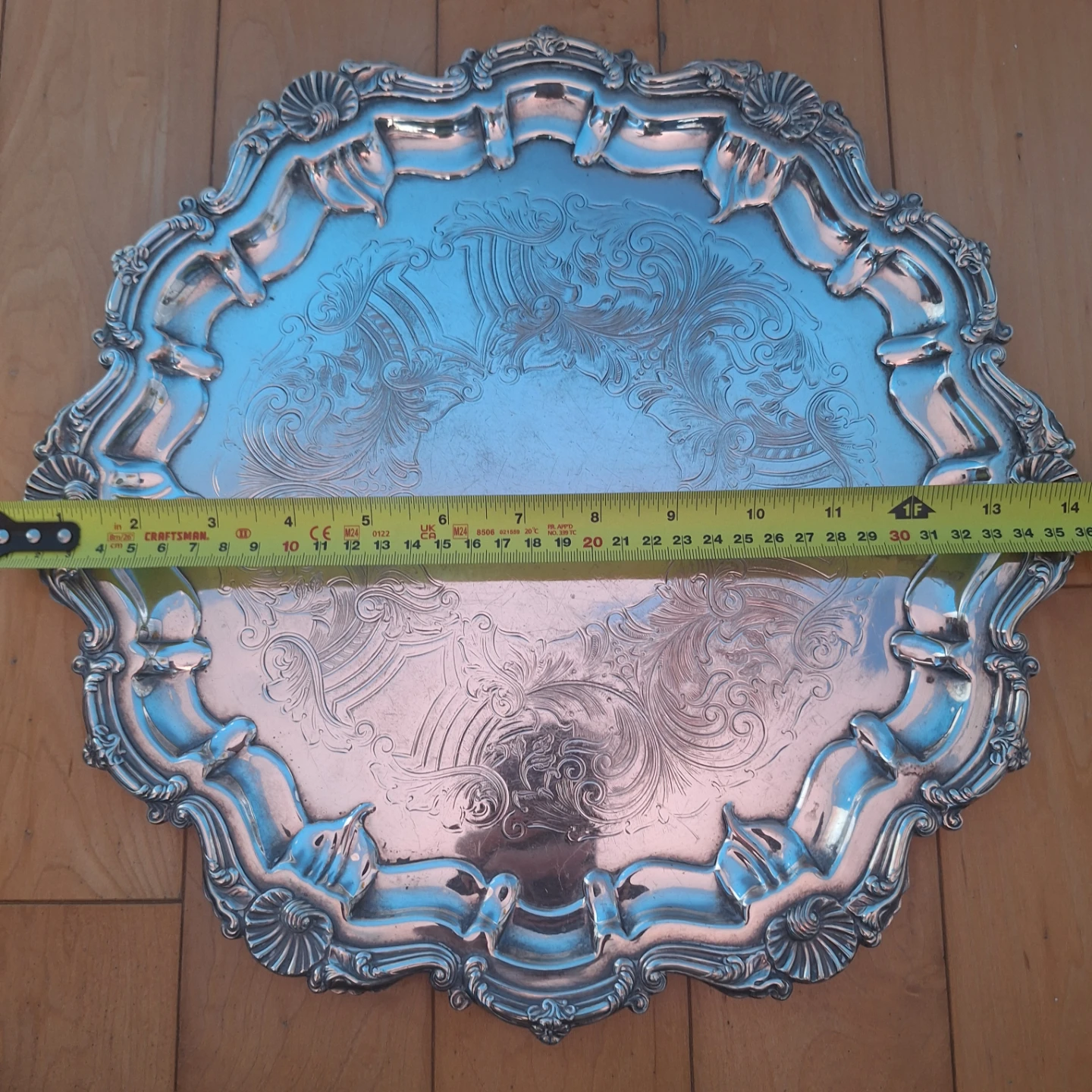 Vintage Silver Plated Trays Old English Reproduction Viking - photo 5