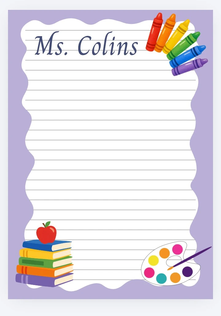 Custom  Stationery Sheets