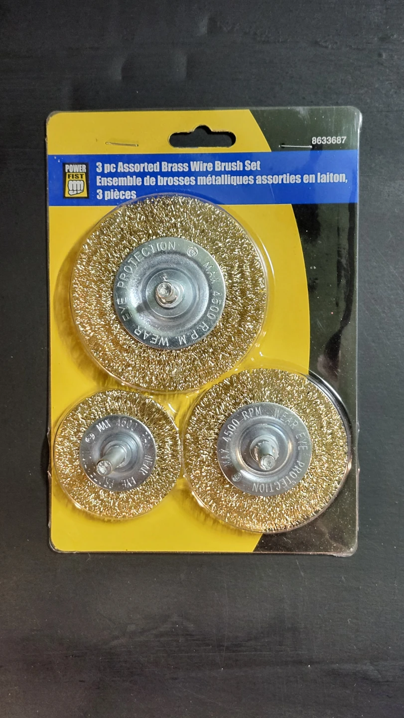 Power Fist 3 Piece Assorted Brass Wire Brush Set - photo 2