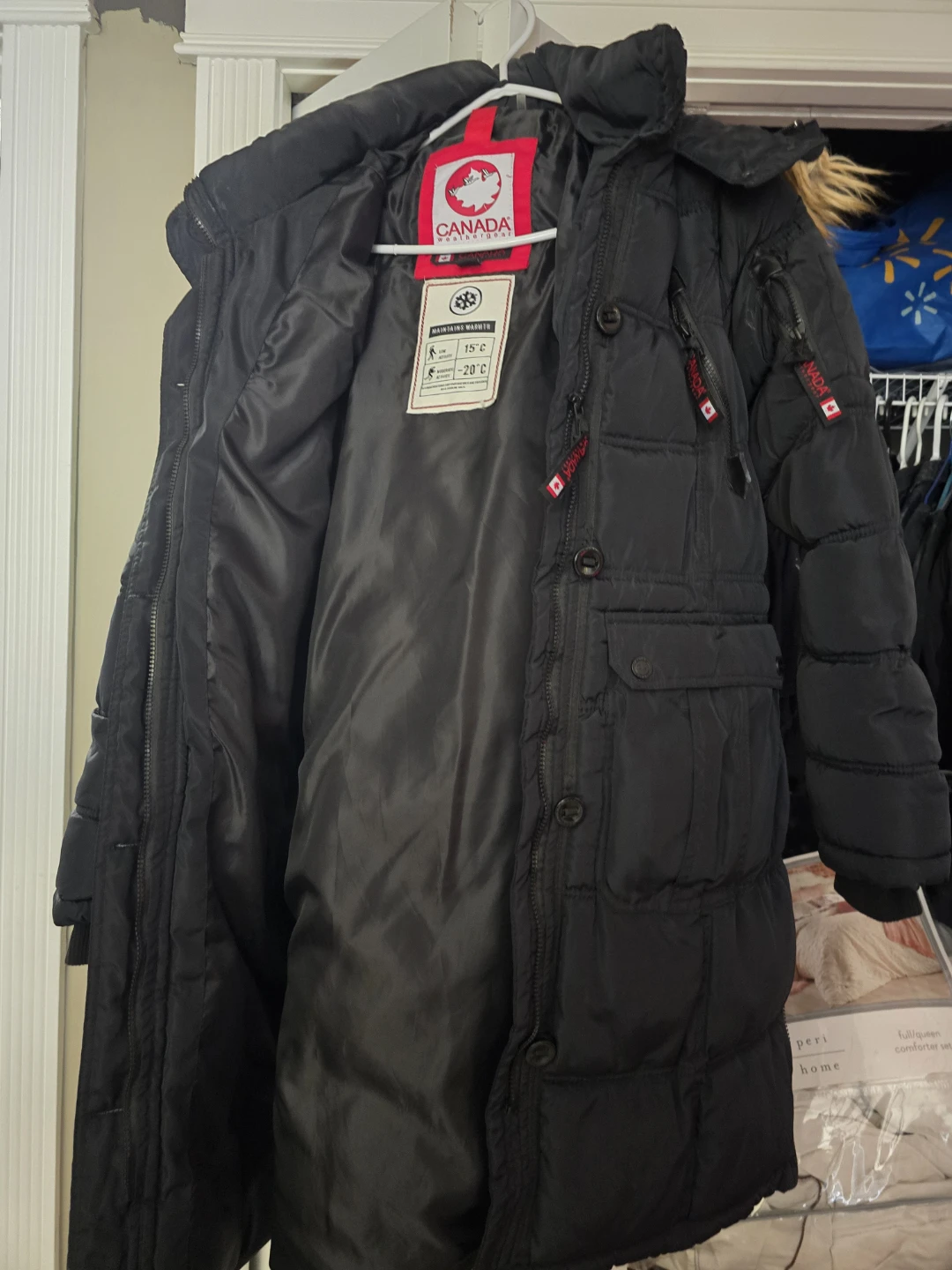 Canada Weathergear Black Winter Coat Large