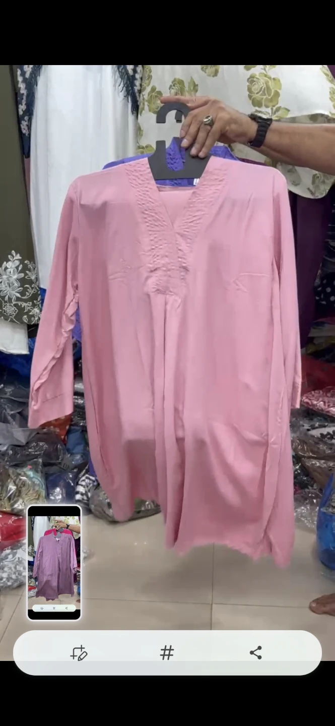 Solid Color V-Neck Tunic Top with pant - photo 3