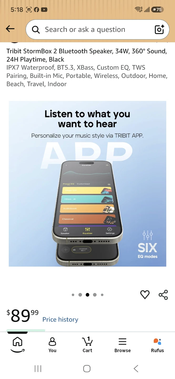 Tribit StormBox 2 Bluetooth Speaker - photo 4