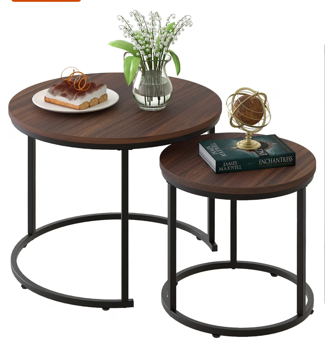 Set of Two Round Nesting Coffee Tables - photo 2