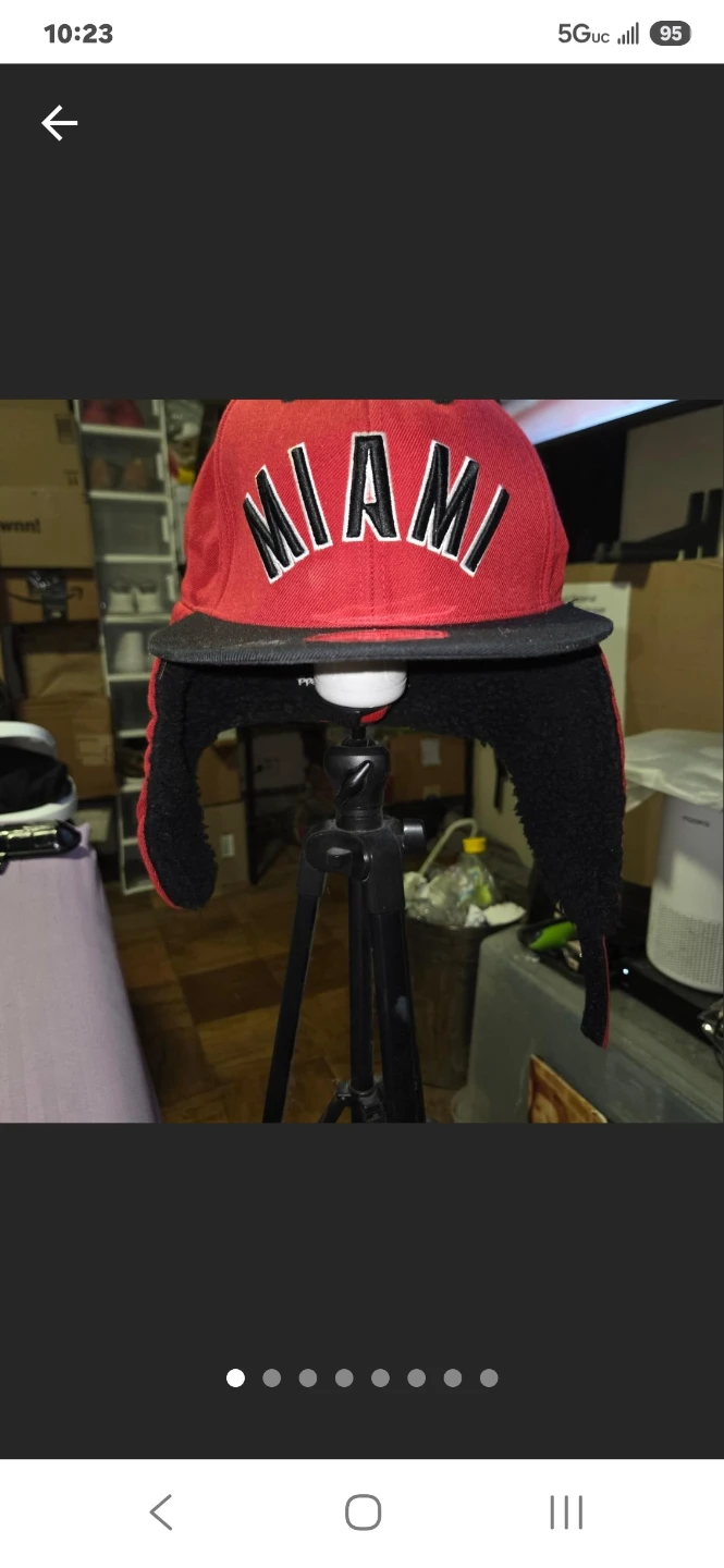 Mitchell & Ness 'MIAMI' Trapper Hat: Size-7⅝/61 cm