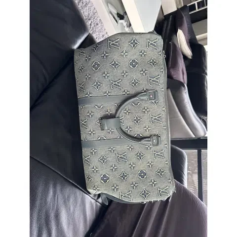 Louis Vuitton Denim Monogram Keepall Bag