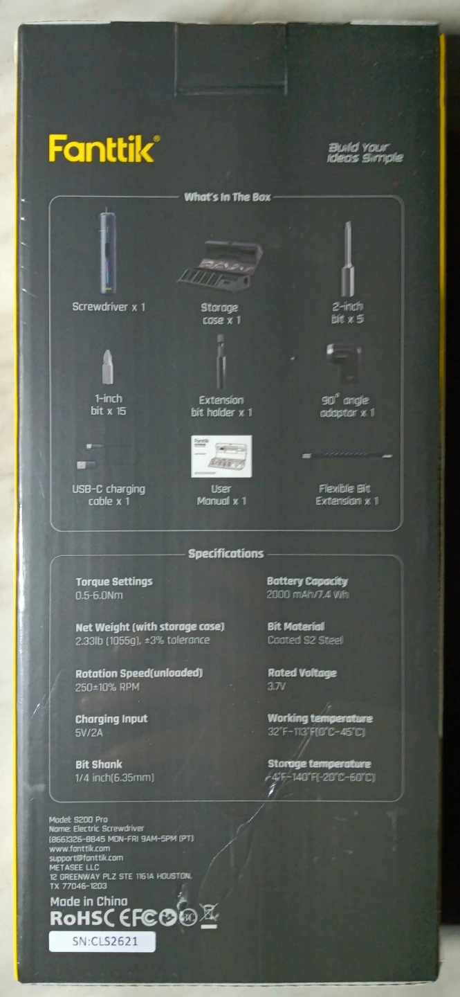 Fanttik S200 Pro Cordless Electric Screwdriver Kit (Brand New) - photo 2