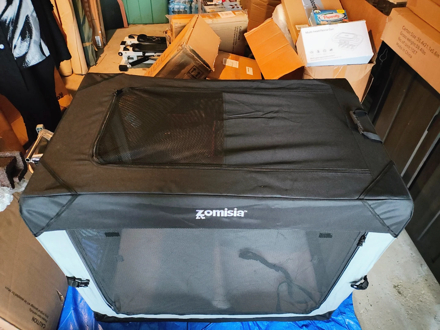 ZOMISIA 42 Inch Collapsible Dog Crate for Extra Large Dogs - photo 4