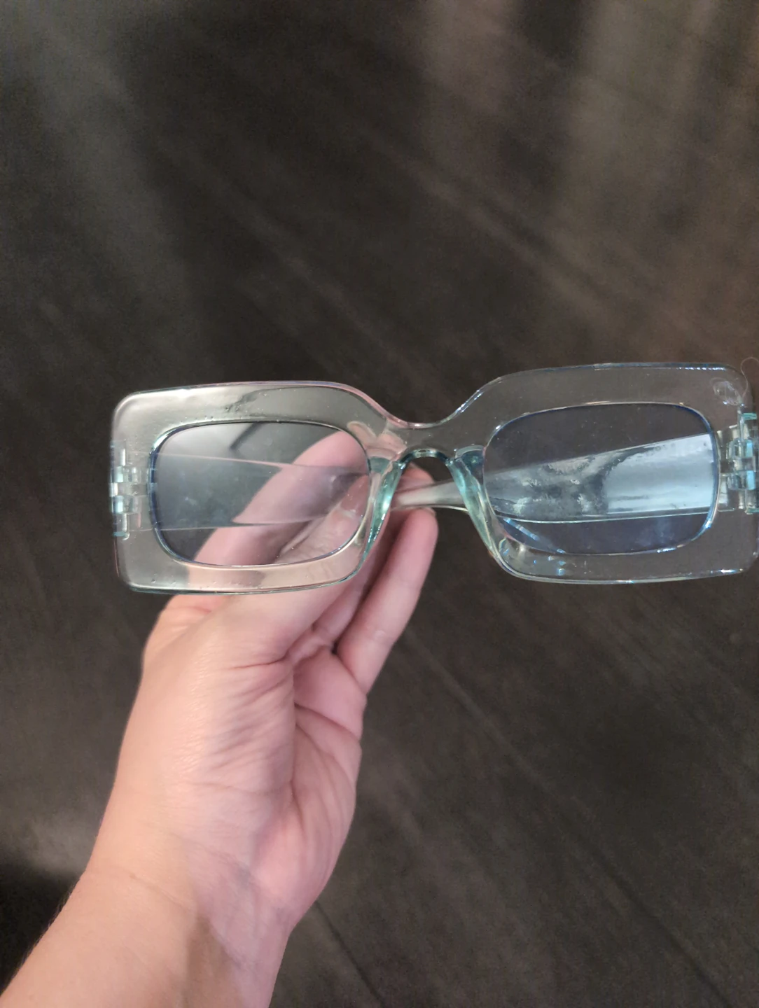 Clear Rectangular Sunglasses