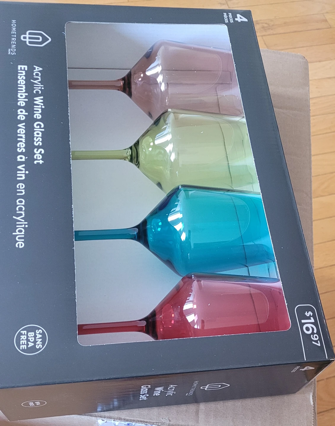 Hometrends Acrylic Wine Glass Set (4 Pieces) - photo 2