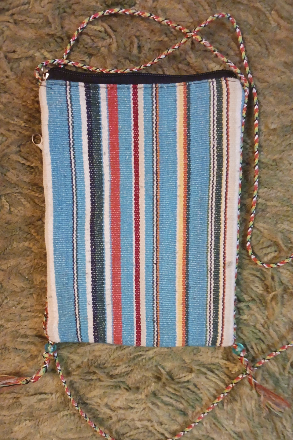 Striped Om Symbol Crossbody Bag - photo 2