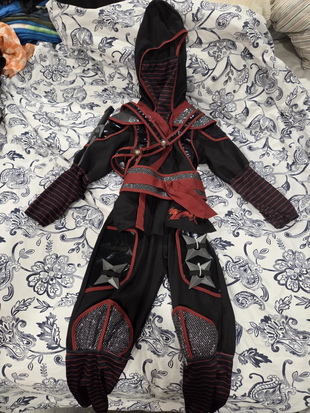 Kids Ninja Costume Black and Red
