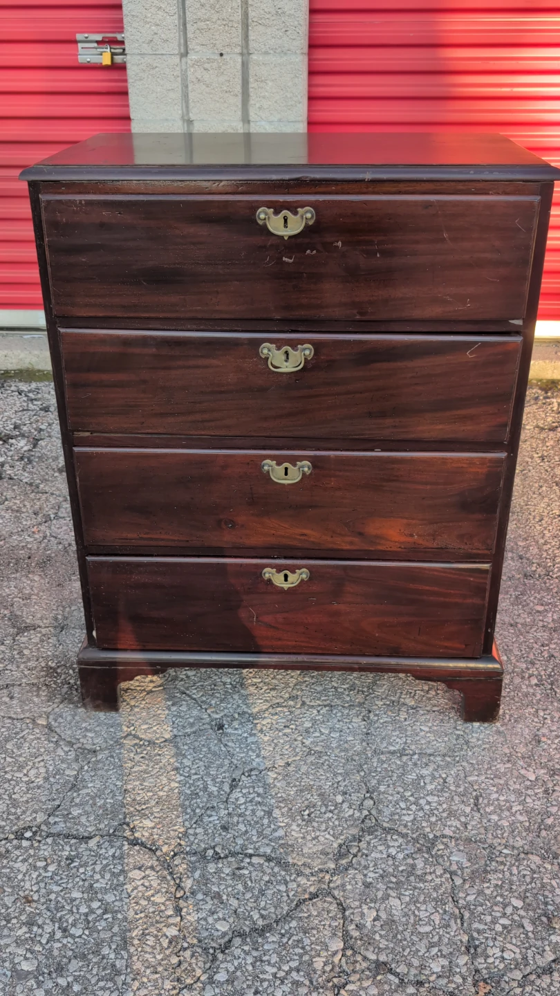 Dark Wood Four-Drawer Dresser