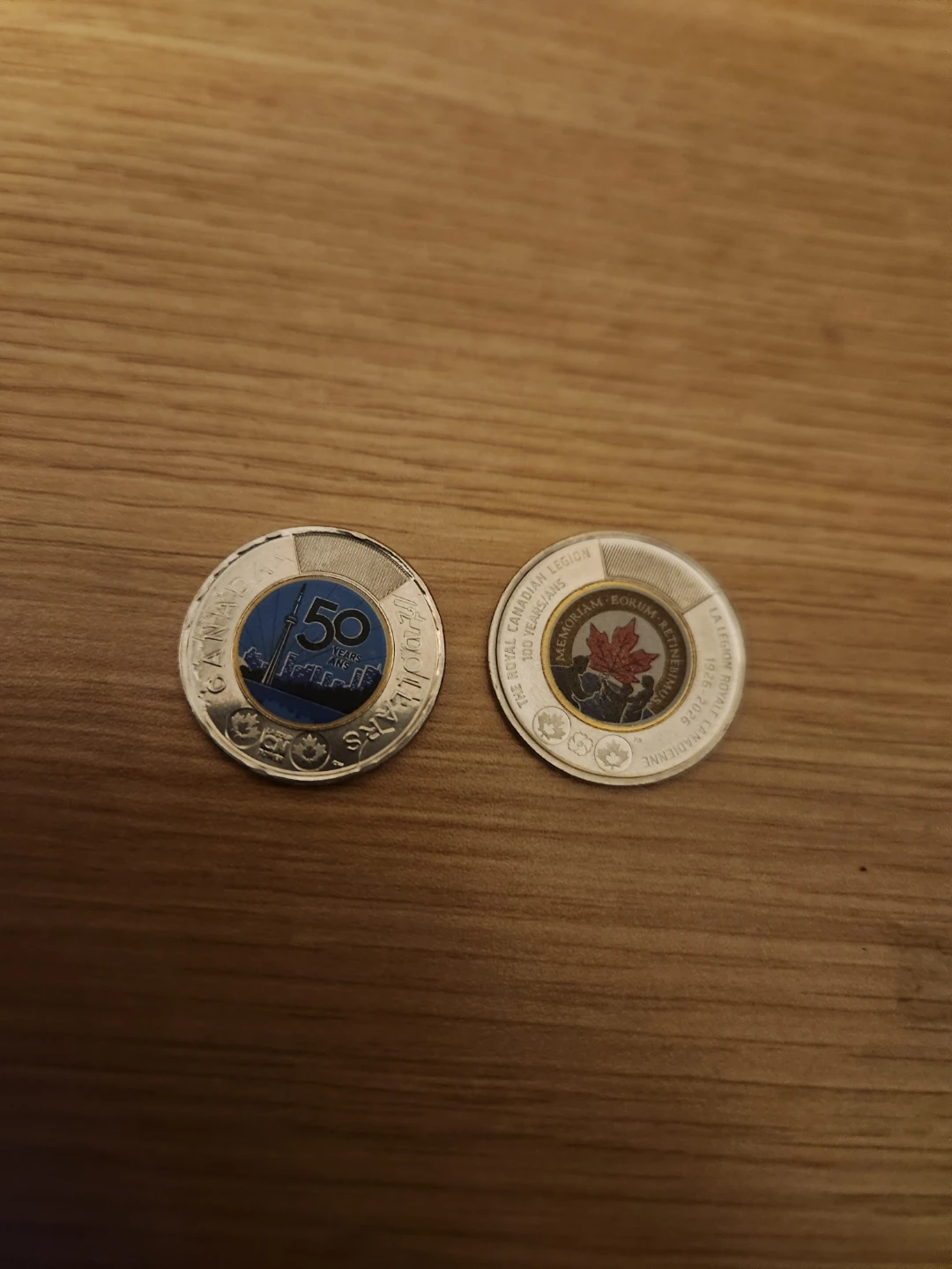 Two Commemorative Canadian Two-Dollar Coins