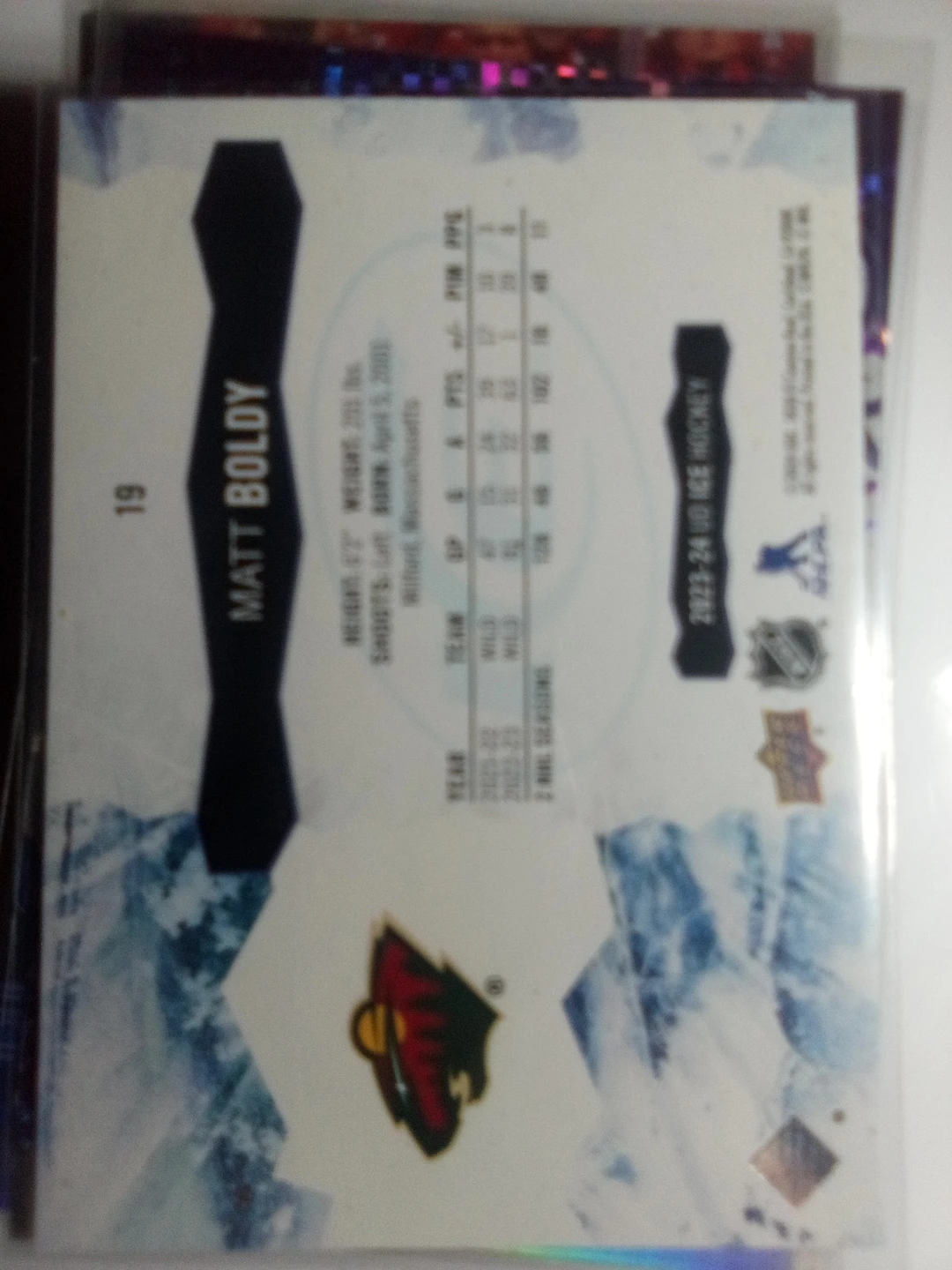 2023-24 Upper Deck Ice Matt Boldy Hockey Card - photo 2