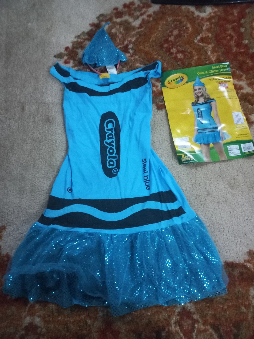 Halloween Crayola Steel Blue Glitz & Glitter Costume