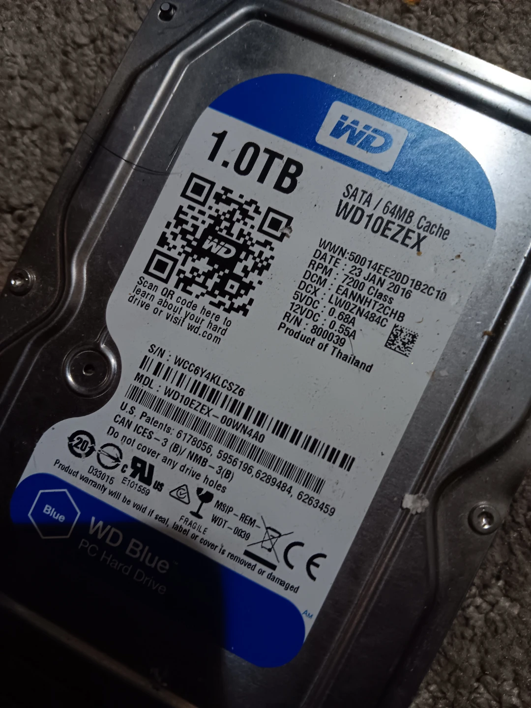 WD Blue 1TB 3.5 inch Internal Hard Drive