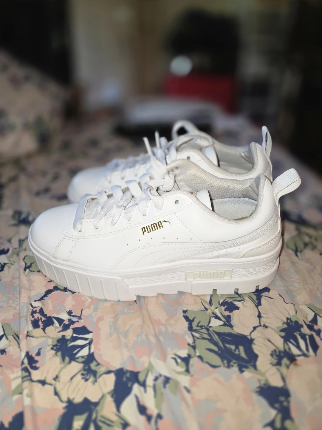 Puma Mayze Leather Sneakers in a Big Kid's 6½/ Ladies 8
