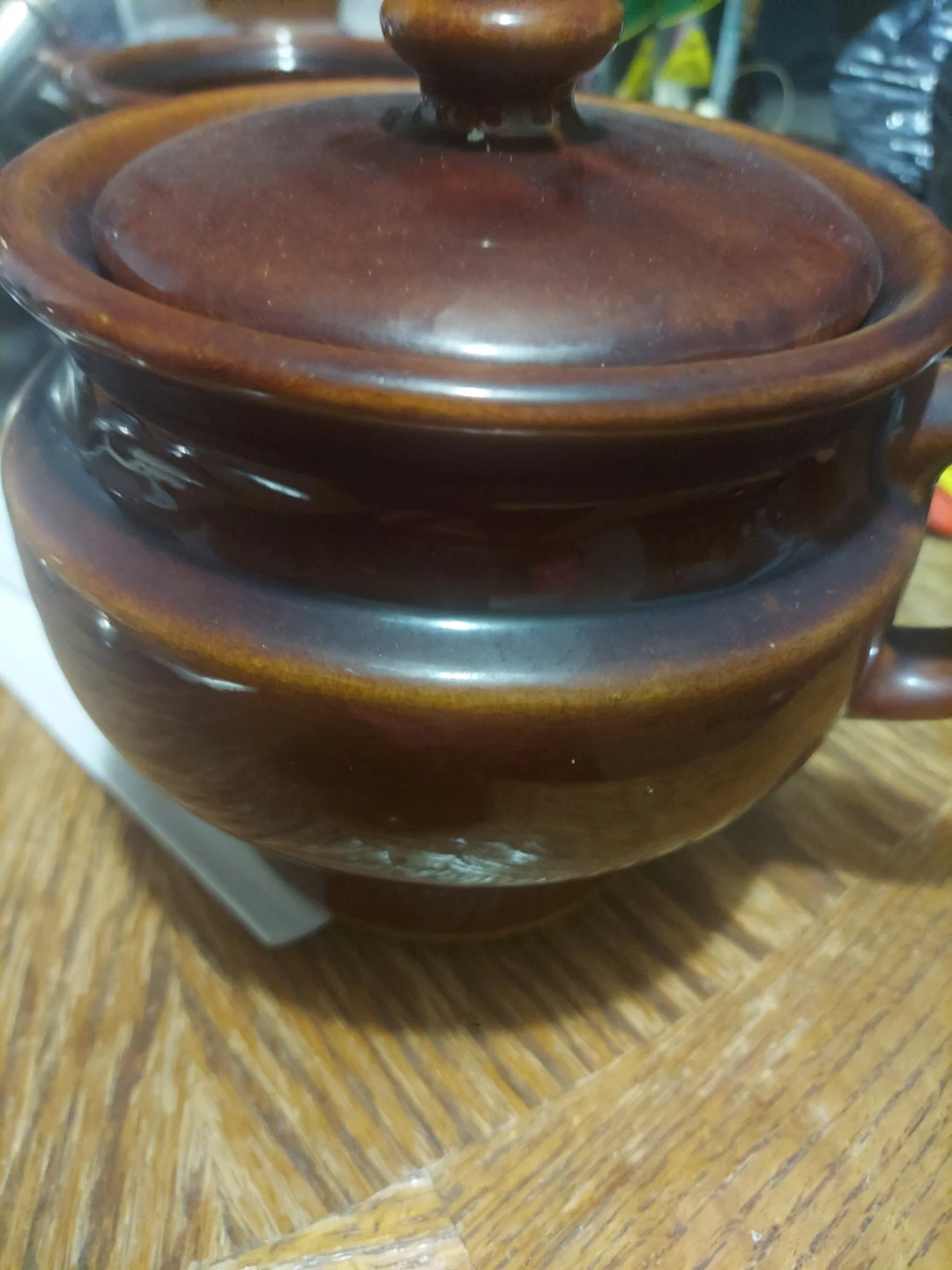 Brown Glazed Ceramic Teapot - photo 2