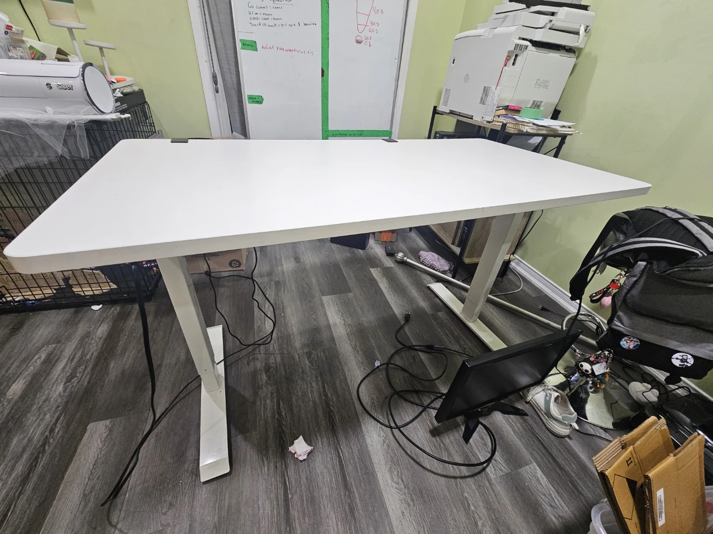 White Adjustable Standing Desk - photo 2