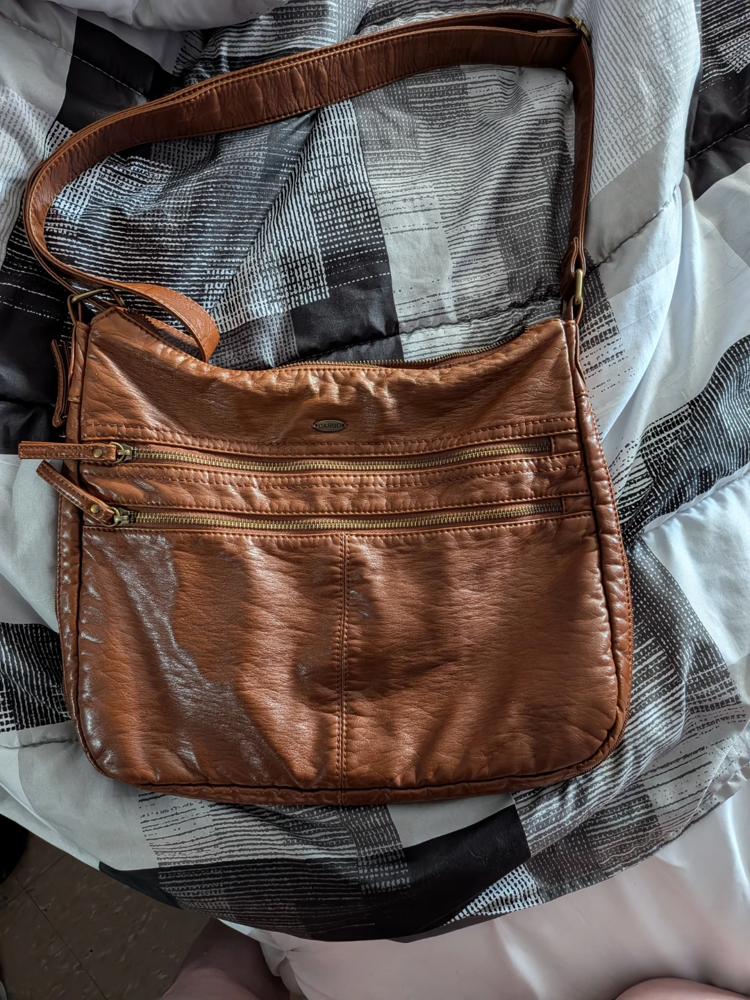 Cargo Brown Faux Leather Multi-Pocket Crossbody Bag - photo 4