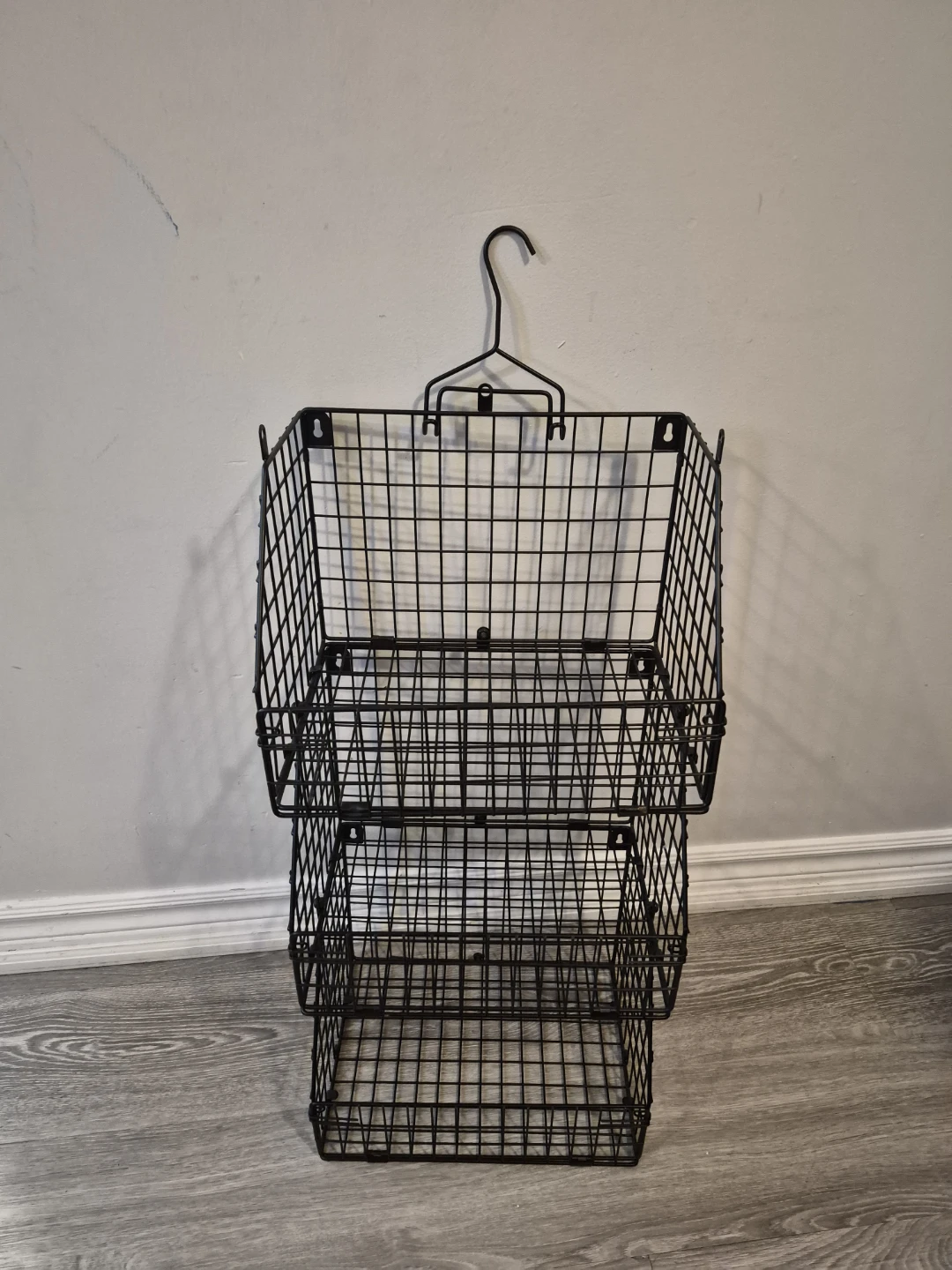 3-Tier Black Wire Hanging Storage Organizer - photo 2
