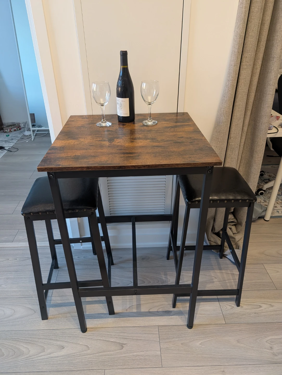 Pub Table / Bar Table and Two Stools