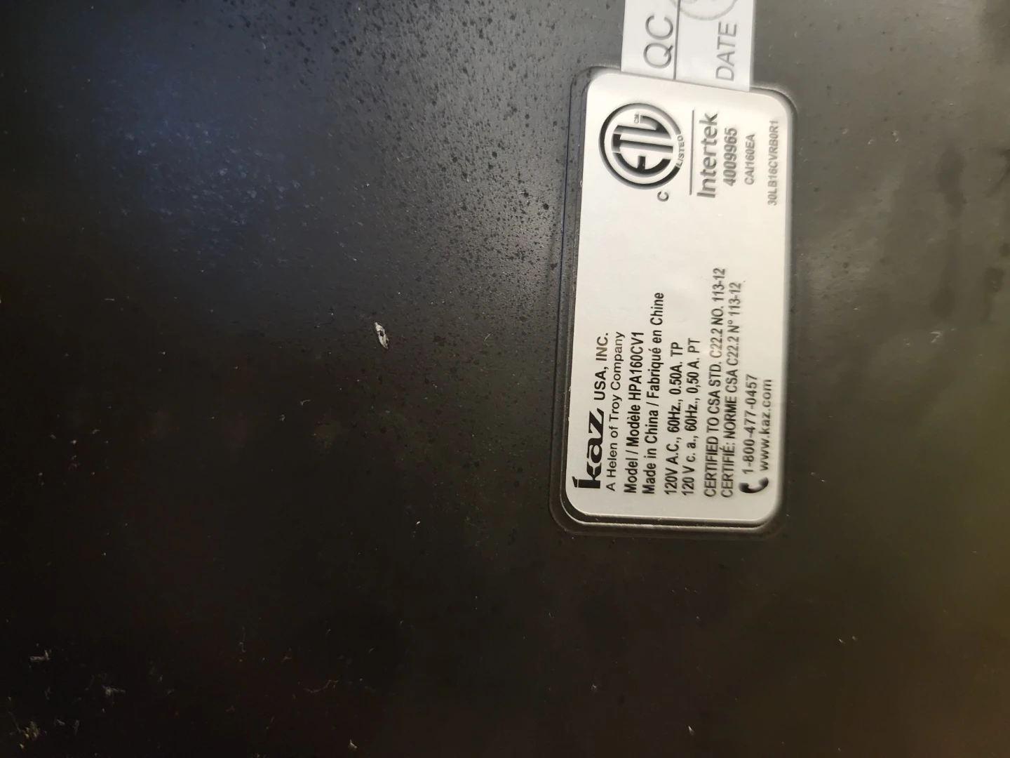 Honeywell HPA160CV1 Air Purifier - photo 3