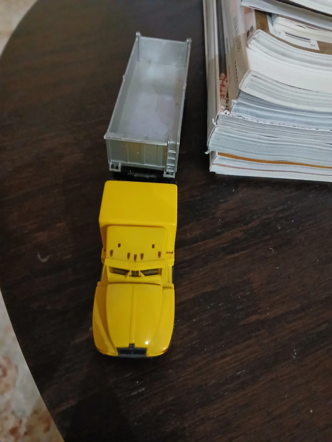Yellow Toy Semi Truck with Dump Trailer - photo 2