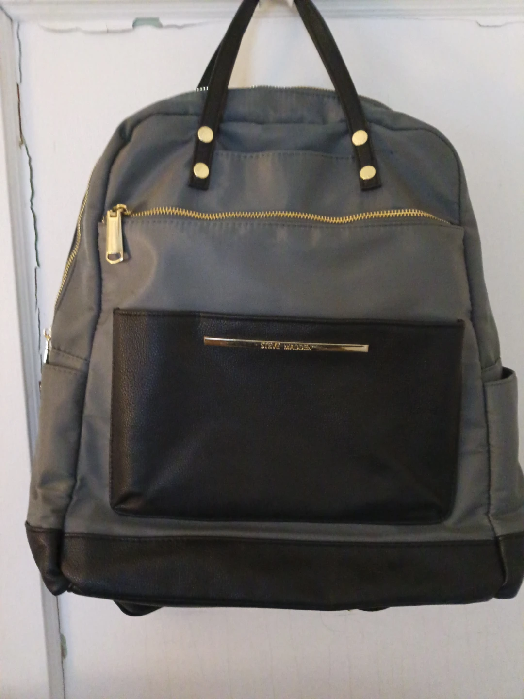 Steve Madden Gray and Black Backpack