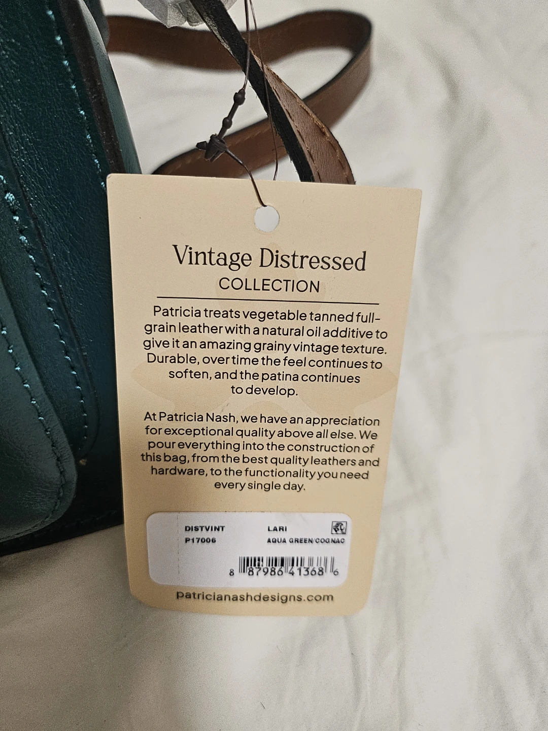 Patricia Nash Teal Leather Crossbody Bag - photo 5