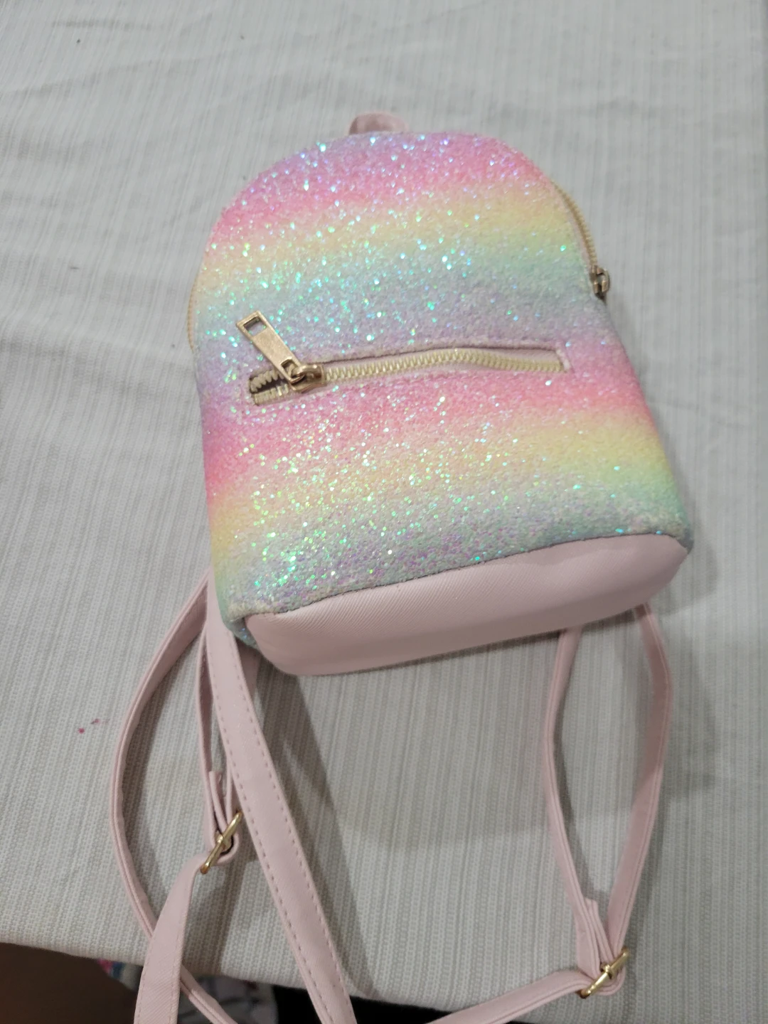 Rainbow Glitter Mini Backpack