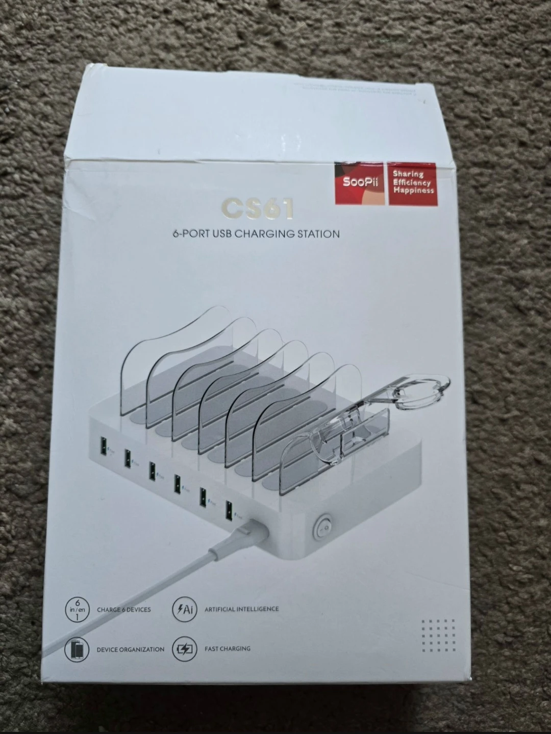 SooPii CS61 6-Port USB Charging Station