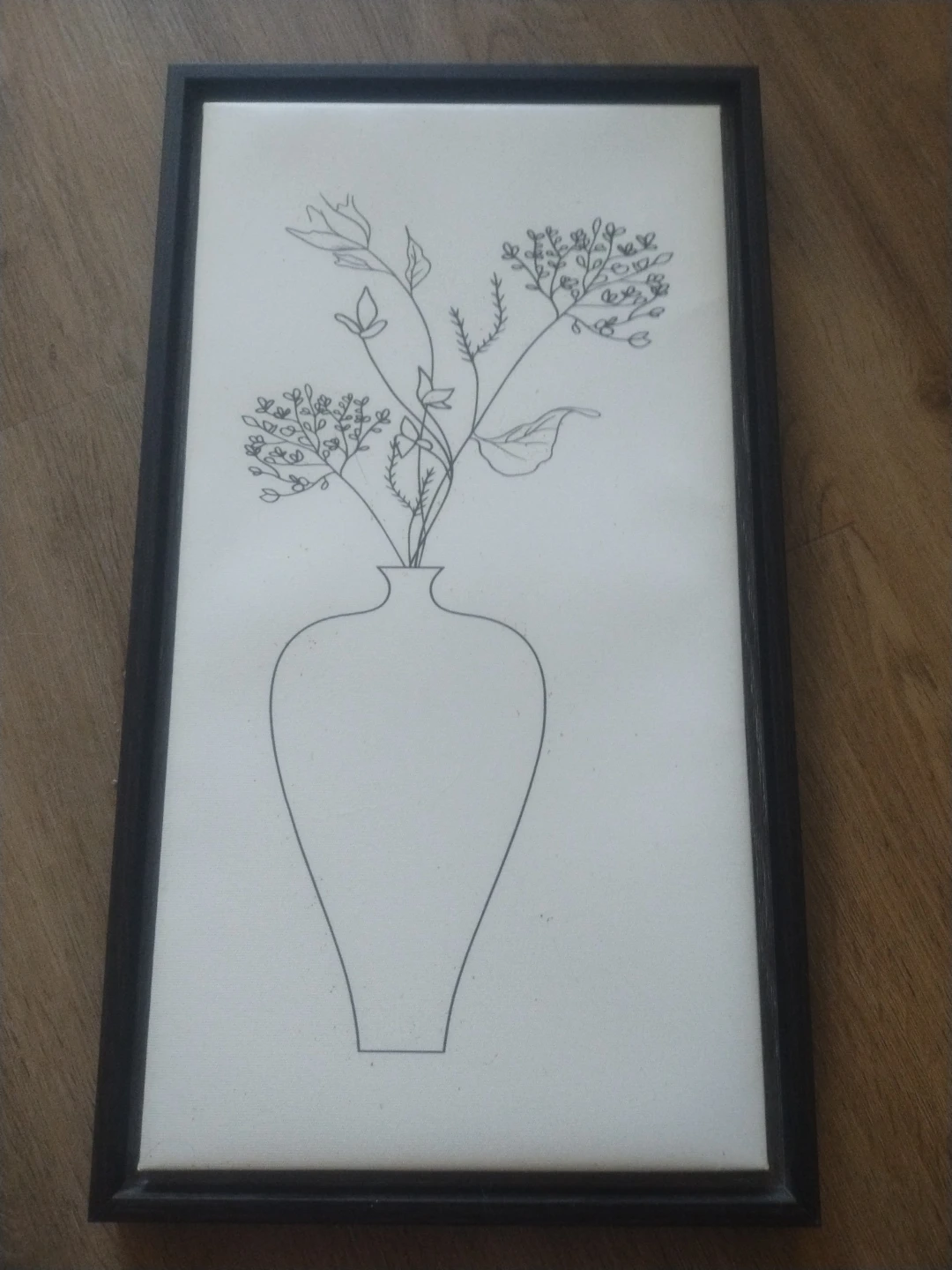 Minimalist Framed Floral Line Art Print