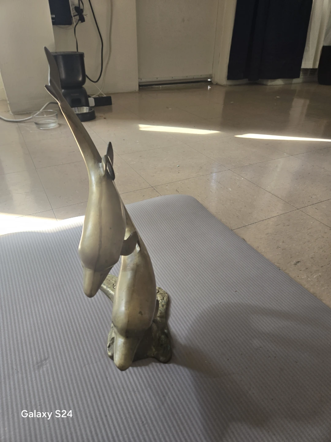 Vintage Brass Dolphin Statue - photo 2