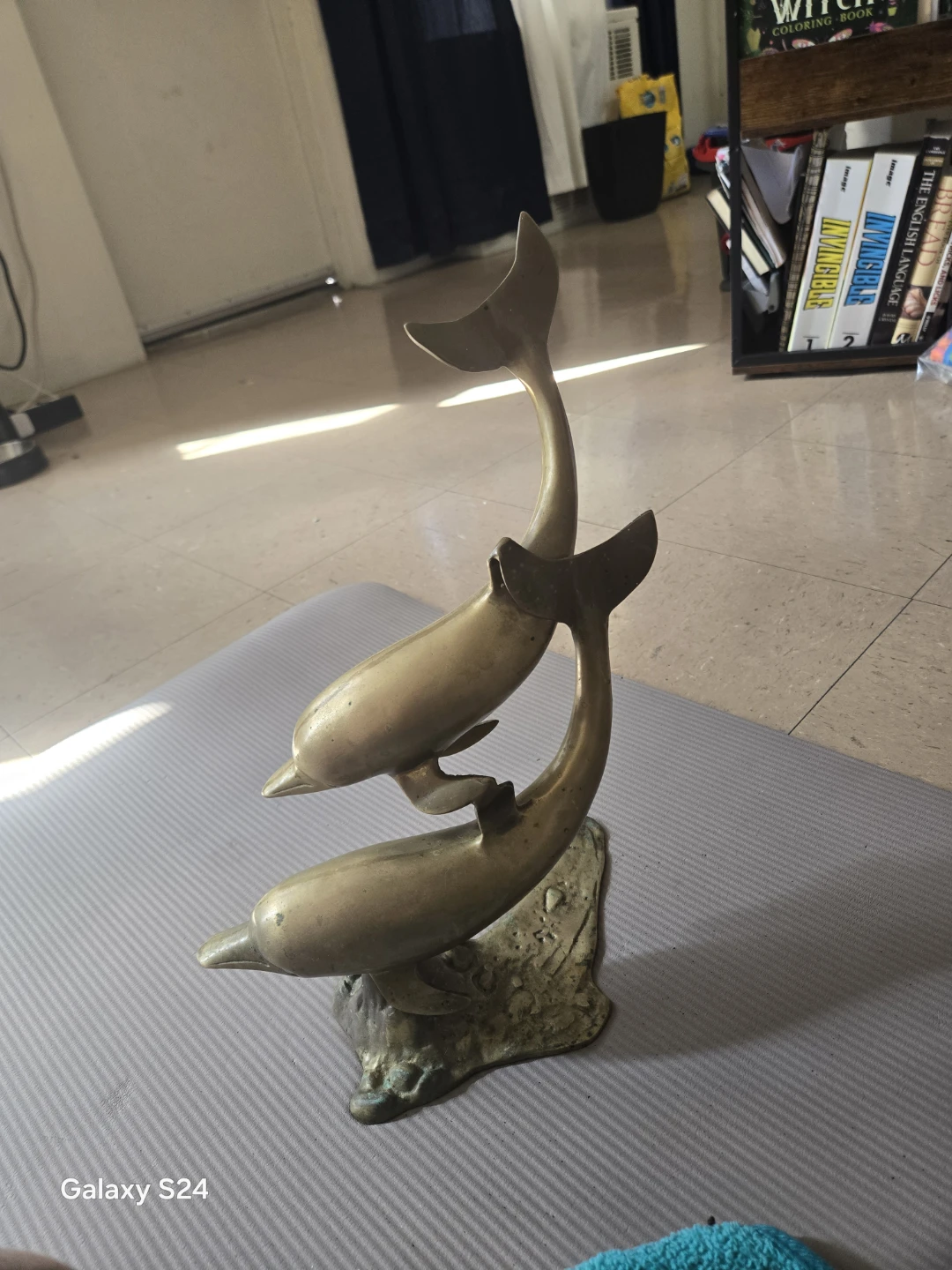 Vintage Brass Dolphin Statue - photo 3