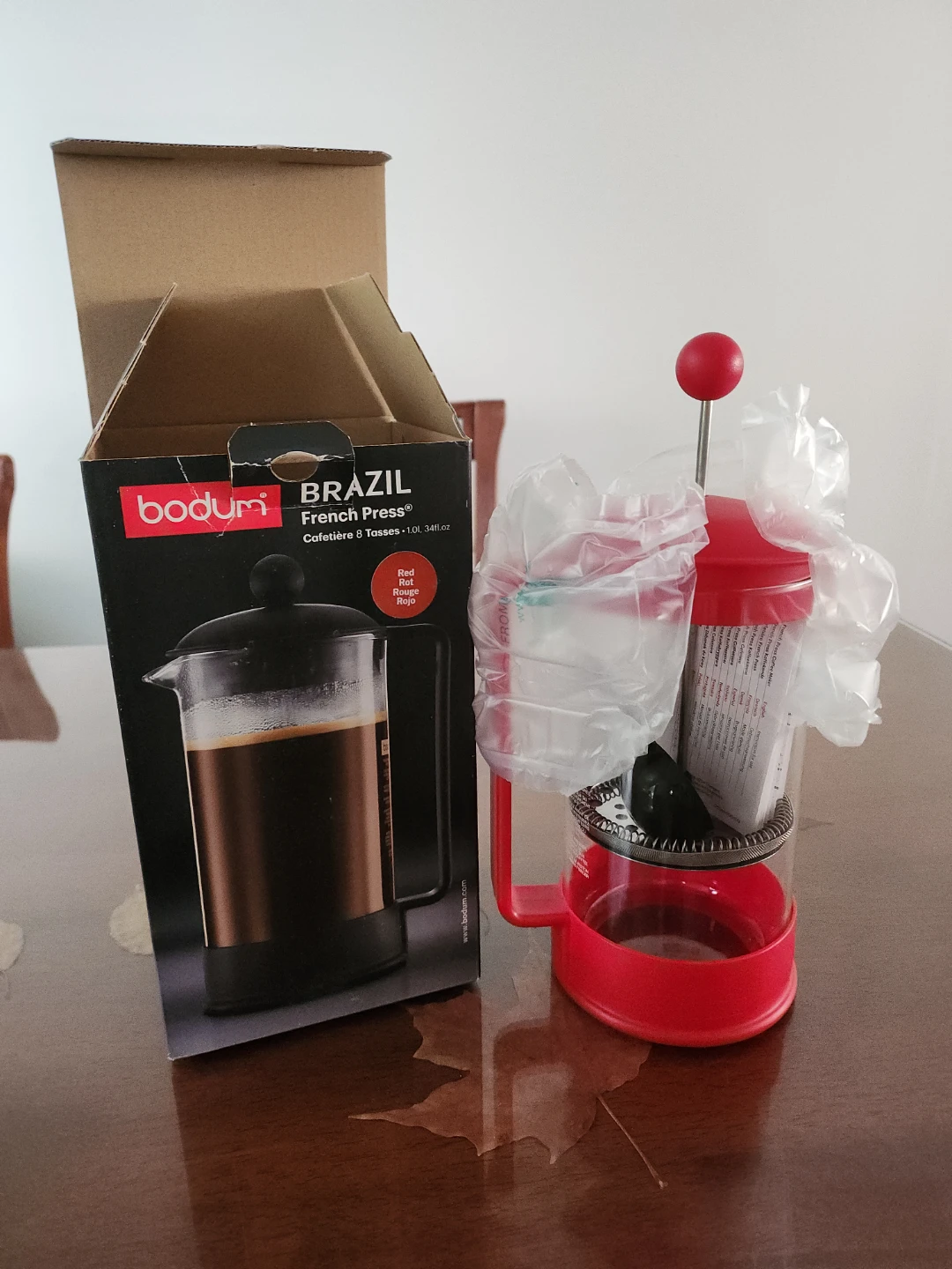 Bodum Brazil French Press, Red,