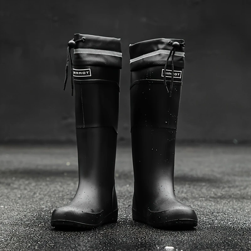 Birrot black rubber rain boots size 45 - photo 2