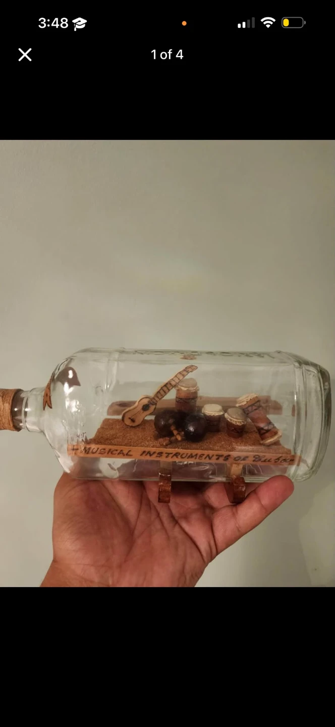 Cuban Musical Instruments Souvenir in a Bottle - photo 2