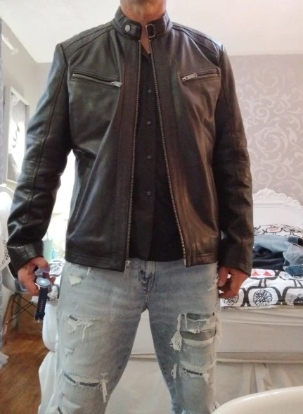 Danier Men's Black Leather Jacket