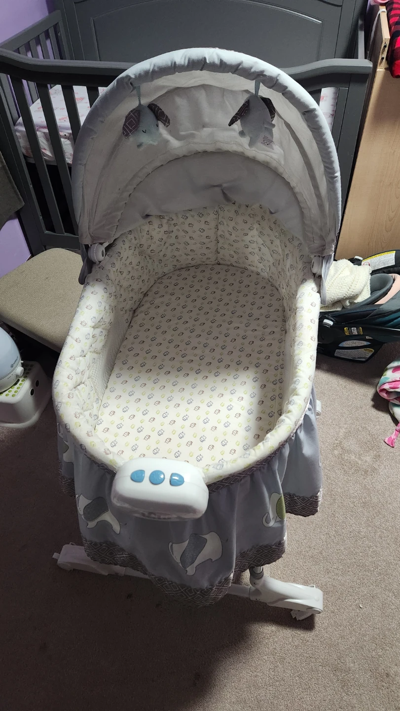 Bily Musical Baby Bassinet with Elephant Print - photo 2
